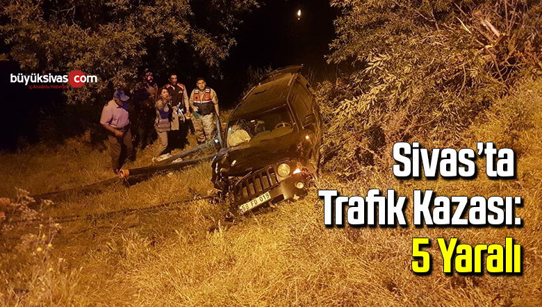 Sivas’ta trafik kazası: 5 yaralı