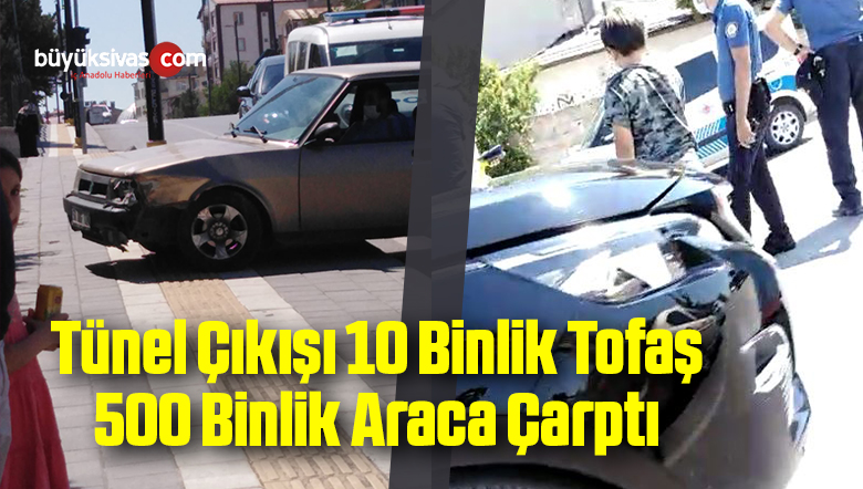 araca çarptı