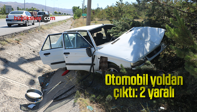 Otomobil yoldan çıktı: 2 yaralı