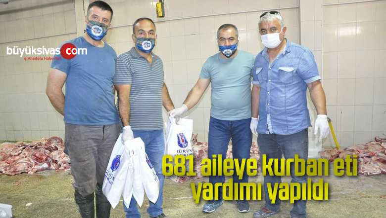 681 aileye kurban eti yardımı yapıldı