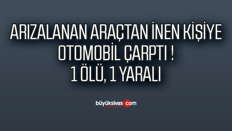 Arızalanan Otomobilinden İnen Sürücüye Çarptı