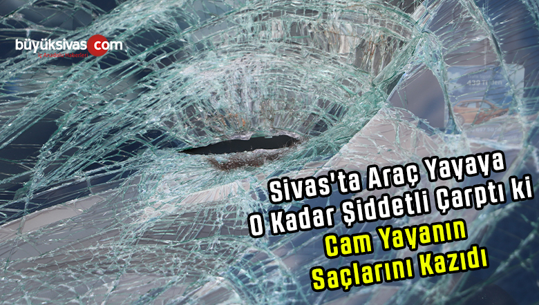 Sivas’ta Yayaya O Kadar Şiddetli Çarptı ki Cam Yayanın Saçlarını Kazıdı
