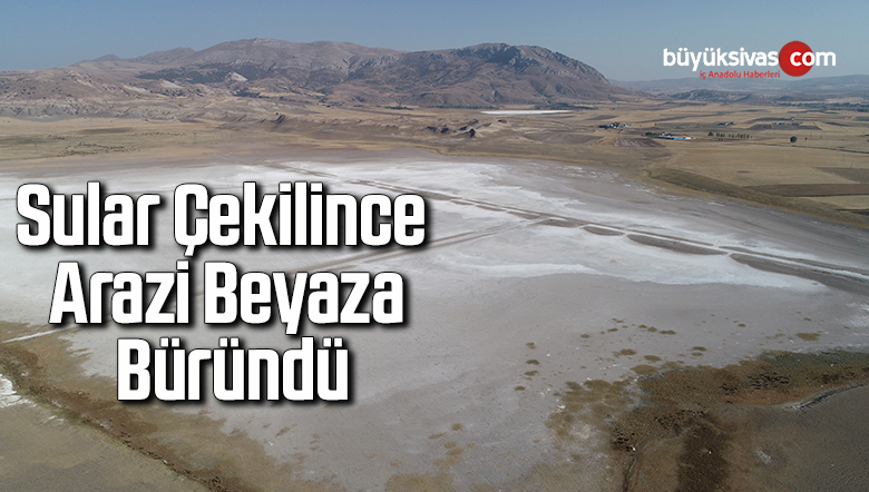 Sular çekilince arazi beyaza büründü