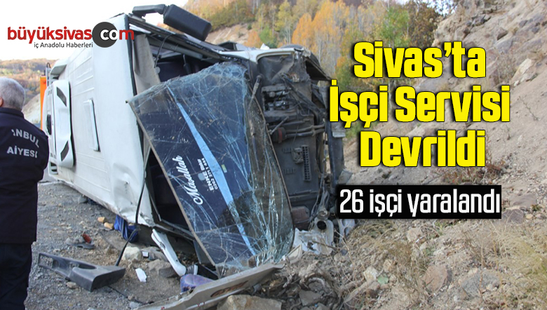 İşçi servisi devrildi