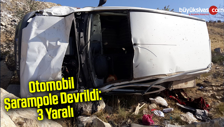 Otomobil şarampole devrildi: 3 yaralı