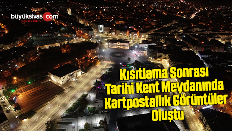 Kısıtlama sonrası tarihi kent meydanında kartpostallık görüntüler oluştu