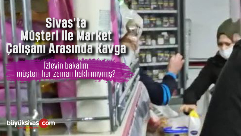 market çalışanı ile müşteri