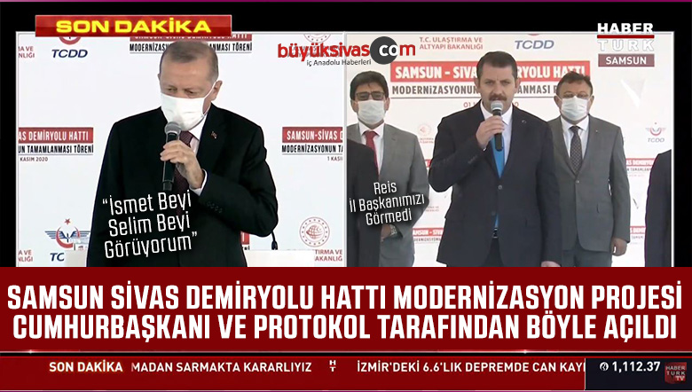 Samsun Sivas Demiryolu Hattı Projesi Erdoğan Tarafından Açıldı