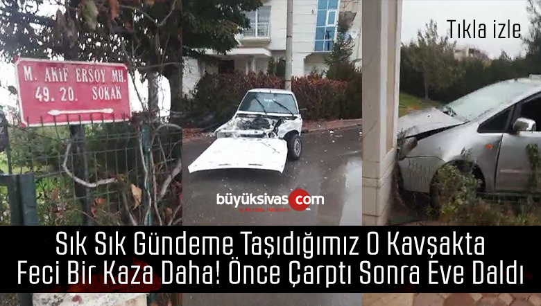 Sivas merkez il jandarma komutanlığı mevkiinde trafik kazası
