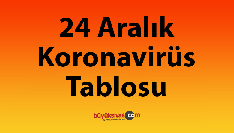 24 Aralık Koronavirüs