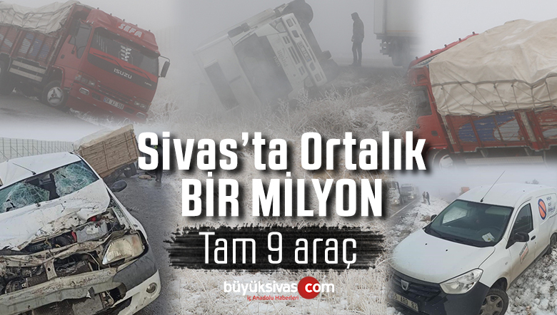 Buzlanma ve yoğun sis 9 aracın karıştığı 4 ayrı kazaya neden oldu