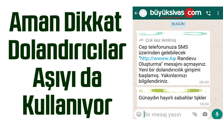 Aman dikkat dolandırıcılar aşıyı da kullanıyor