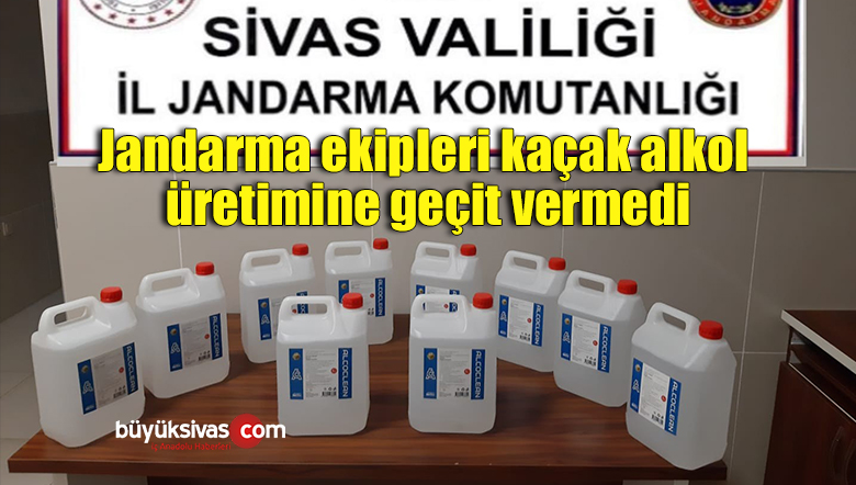 Jandarma ekipleri kaçak alkol üretimine geçit vermedi