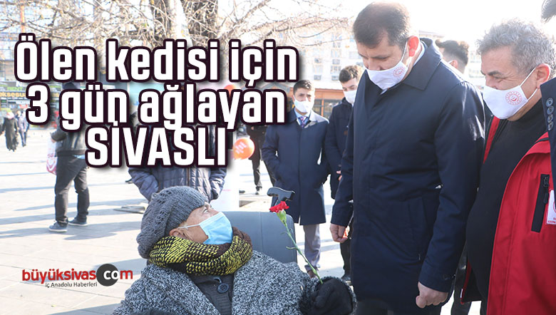 Sivas ‘ta ölen kedisi için 3 gün ağladığını anlatan 76 yaşındaki engelli