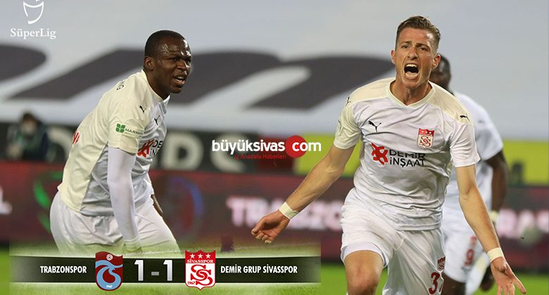 Trabzonspor : 1 – 1 : Sivasspor Maç sonucu özeti golleri özeti
