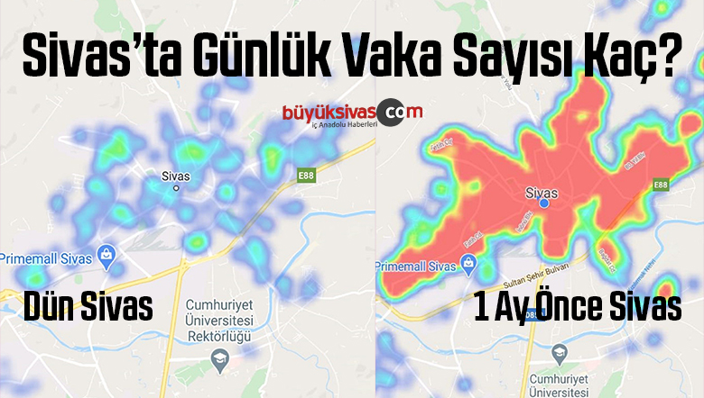 Sivas’ın korona virüs haritasında sevindiren görüntü