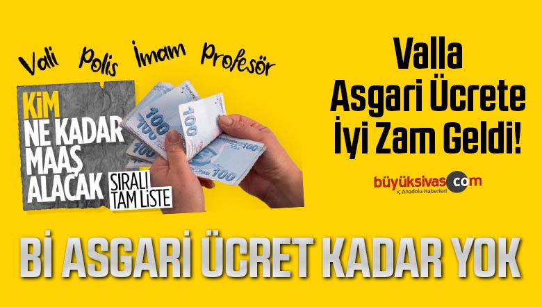 2021 yılı zamlı memur maaşı listesi açıklandı! Asgari ücretle kıyaslayın