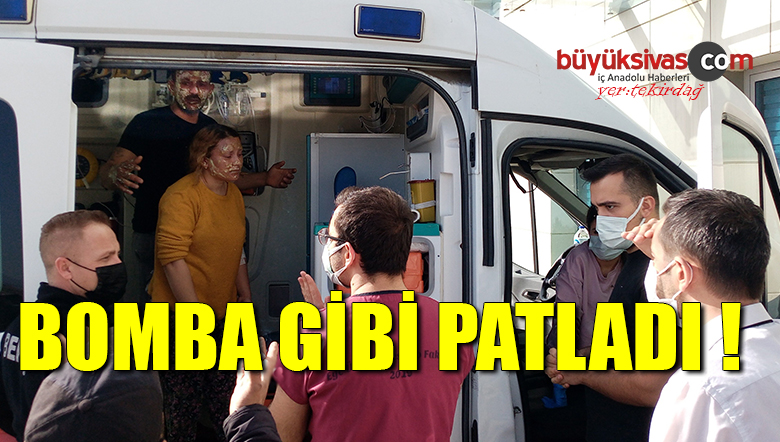 Tüp bomba gibi patladı, anne feryadı yürek dağladı