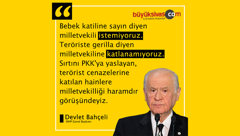 Bahçeli “Kandil’e Türk bayrağı dikilmeli, mahmur yıkılmalıdır”
