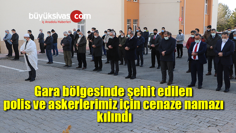 şehit edilen polis ve askerlerimiz için cenaze namazı kılındı