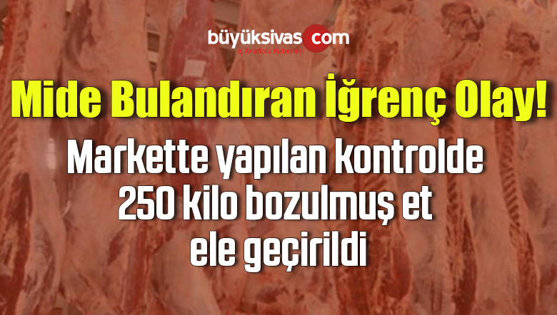 Yediklerinize Dikkat Edin!  Yüzlerce kilo bozuk eti satışa çıkarmışlar