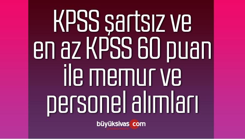 memur ve personel alımları