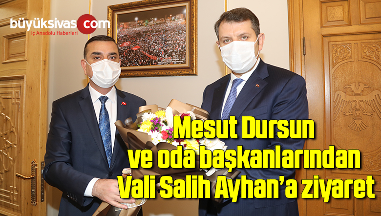 Kooperatif Başkan Adayı Mesut Dursun Vali Ayhan ziyareti