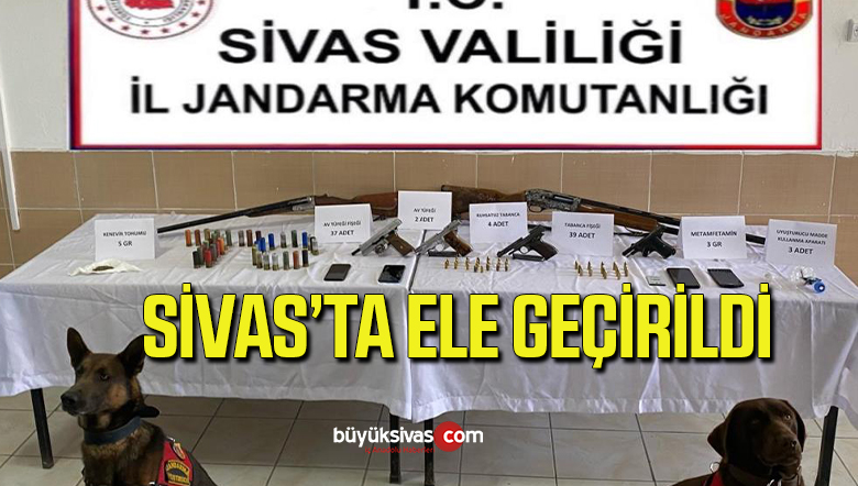 Sivas’ta Adet Adet Silah Ele Geçirildi, 8 Kişi Tutuklandı