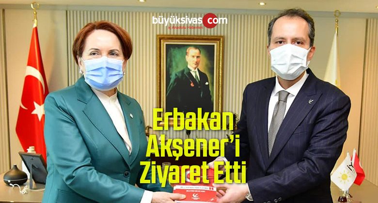 Fatih Erbakan ve beraberindekiler Meral Akşener’e nezaket ziyaretinde