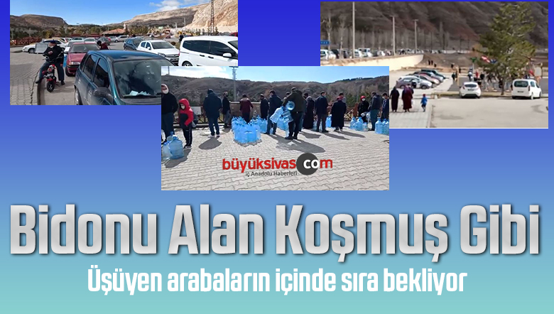 Sivas Paşa Fabrikası Mihri Vefa Suyunda Uzun Kuyruklar Oluşuyor