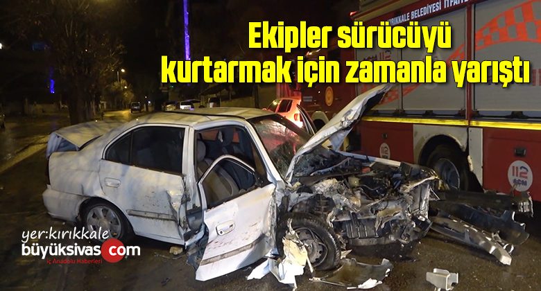Ekipler sürücüyü kurtarmak için zamanla yarıştı