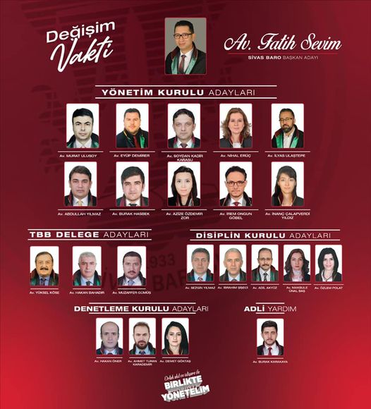 Sivas Barosu Seçimleri Tamamlandı! Yeni Baro Başkanı Fatih Sevim Oldu