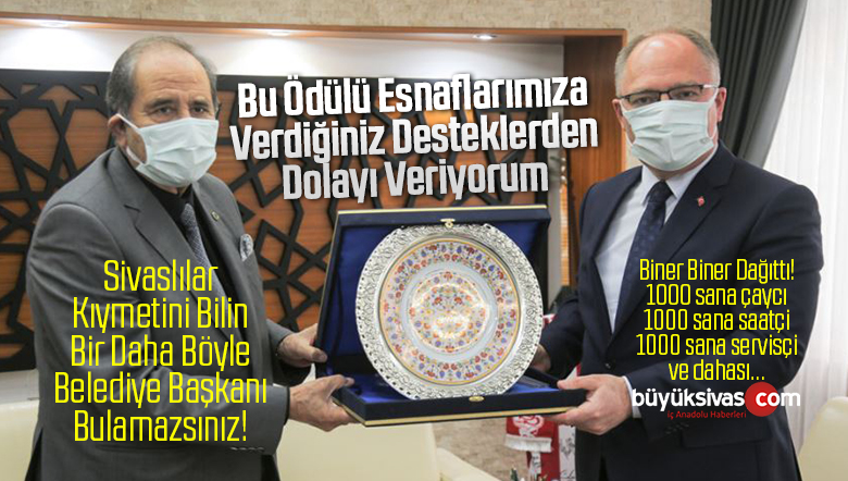 Esnaflardan bin liralık nakdi destekten dolayı Başkan Bilgin’e teşekkür