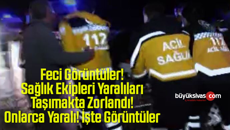 Sivas’ta Onlarca Kişinin Yaralandığı Kazanın Feci Görüntüleri