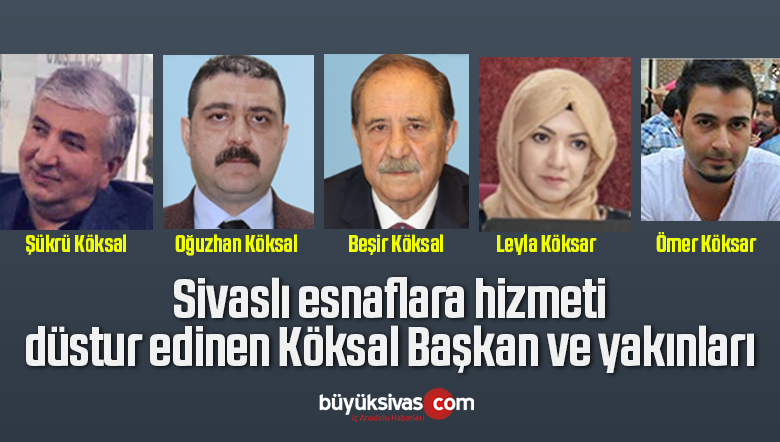 Sivaslı esnaflara hizmeti düstur edinen Köksal Başkan ve yakınları