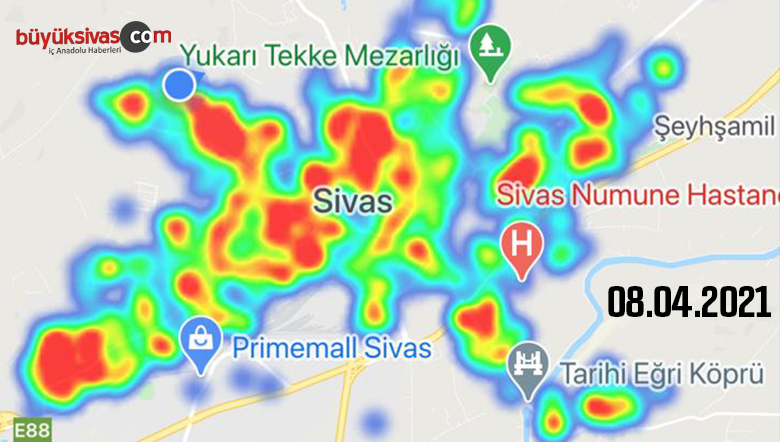 Sivas’ta koronavirüs haritasında dikkat çeken değişiklik