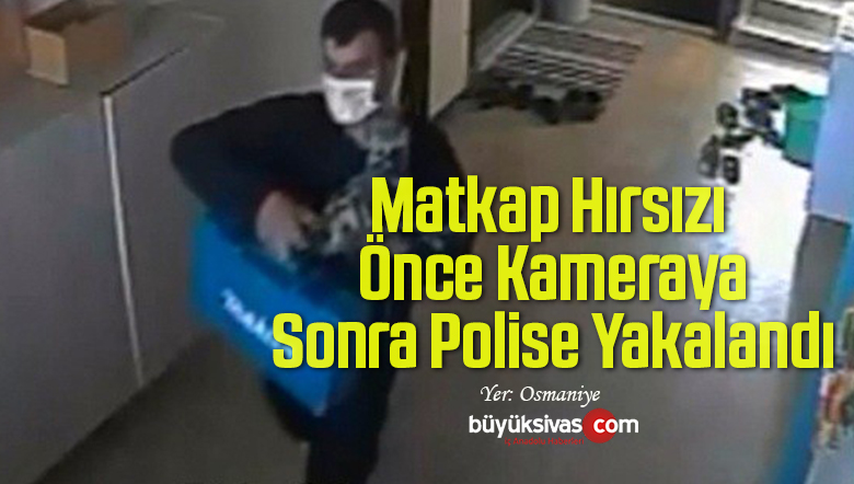 Matkap Hırsızı Önce Kameraya Sonra Polise Yakalandı