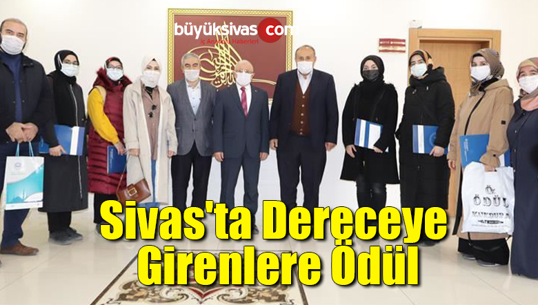 Sivas’ta Dereceye Girenlere Ödül