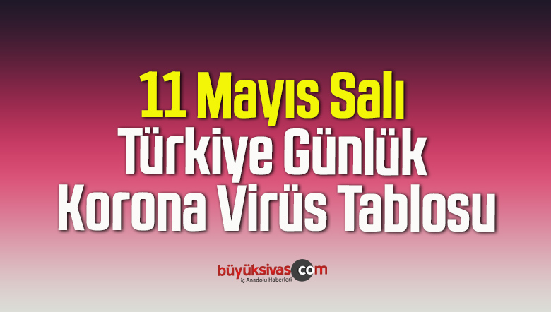 11 Mayıs Salı Türkiye Günlük Korona Virüs Tablosu