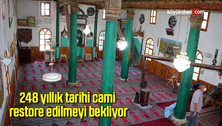 248 yıllık tarihi cami restore edilmeyi bekliyor