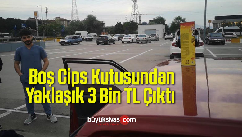 Boş Cips Kutusundan Yaklaşık 3 Bin TL Çıktı