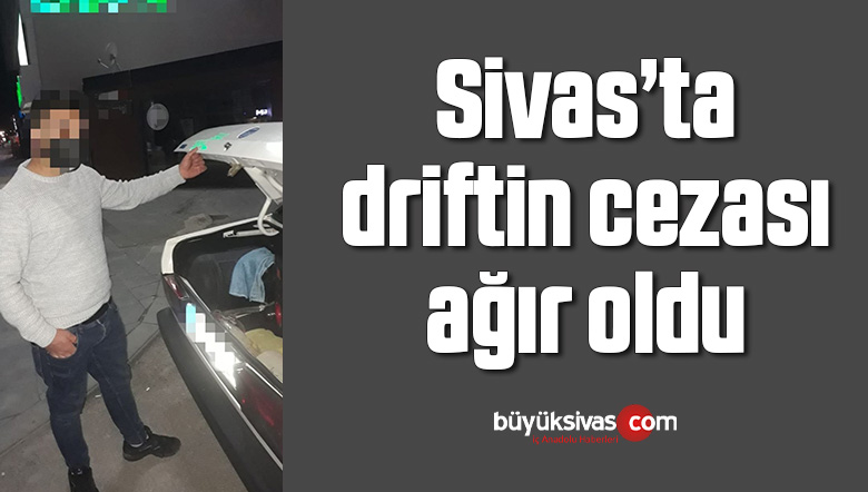 Drift atan sürücüye 7 bin 446 TL para cezası uygulandı, aracına el konuldu