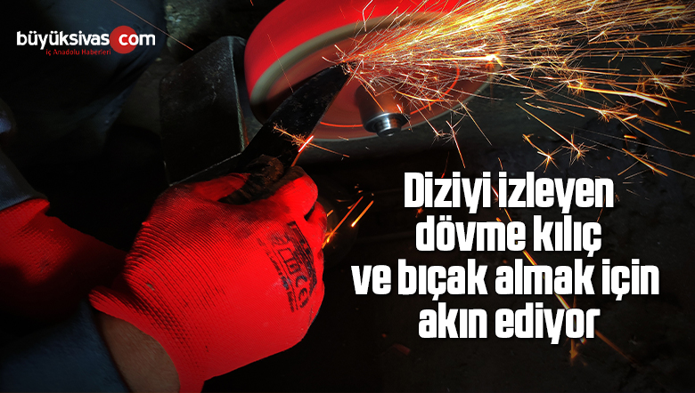 Diziyi izleyen dövme kılıç ve bıçak almak için akın ediyor