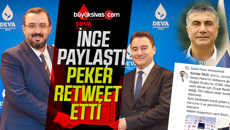 İnce’nin paylaştığı ve Peker’in retweet ettiği mesaj binlerce beğeni aldı
