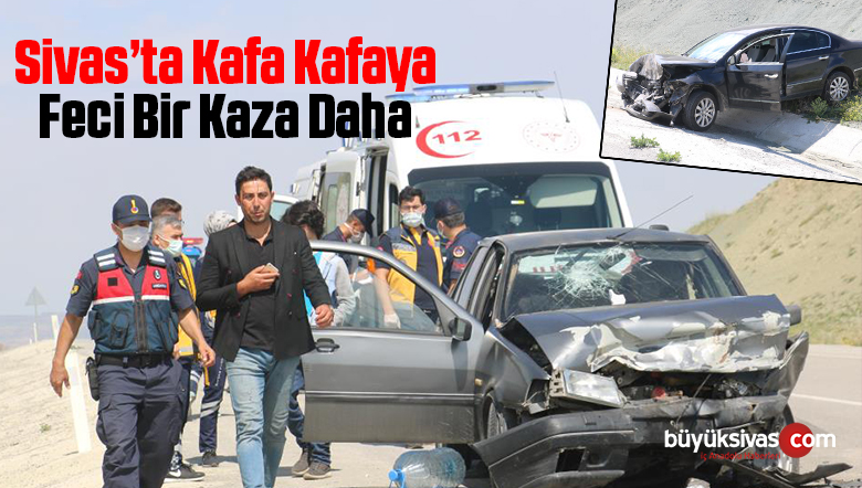 Sivas araçlar kafa kafaya çarpıştı! Bu yolda yaşanan kaçıncı kaza