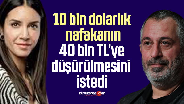 10 bin dolarlık nafakanın 40 bin TL’ye düşürülmesini istedi