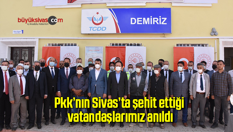 Terör örgütü PKK’nın şehit ettiği 6 TCDD personeli ile 2 sivil vatandaş anıldı