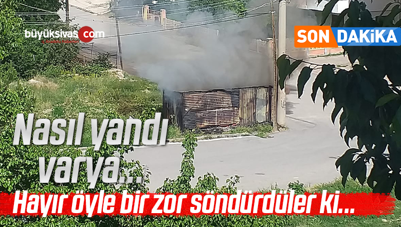 Sivas’ta yangın… Söndürmek için dakikalarca uğraştılar