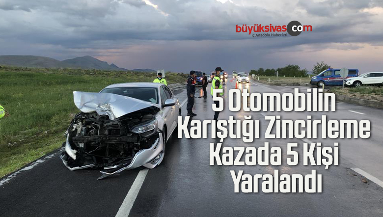 5 Otomobilin Karıştığı Zincirleme Kazada 5 Kişi Yaralandı