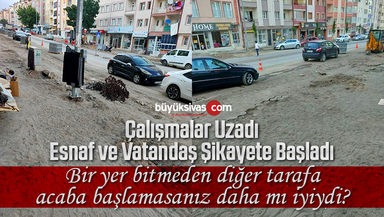 Sivas Lisesinden Cumartesi Pazarına kadar söküldü! Paralel yol da kapalı